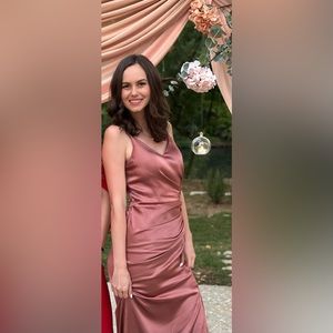 Revelry dress in Desert Rose, 6 / regular length